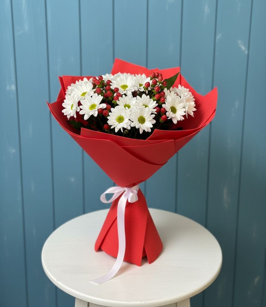 Букет цветов из: Хризантемы в Волжанце