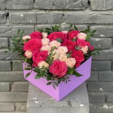 Цветочная композиция из Розы в коробке в Волжанце