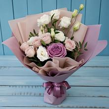 Букет цветов из:  Розы и Лизиантусы в Волжанце