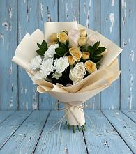Букет цветов из:  Розы и Хризантемы #REPLACE_PRED# Волжанце