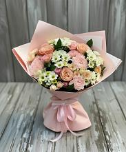 Букет цветов из:  Гвоздики, Розы и Хризантемы в Волжанце