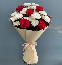 Букет цветов из:  Розы и Хризантемы в Волжанце