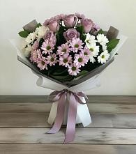 Букет цветов из:  Хризантемы и Розы в Волжанце