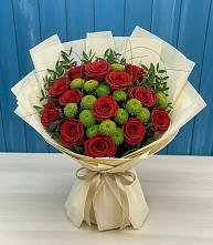 Букет цветов из:  Розы и Хризантемы в Волжанце