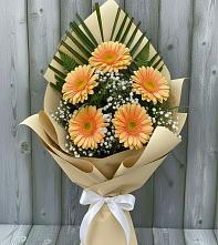 Букет цветов из:  Герберы #REPLACE_PRED# Волжанце