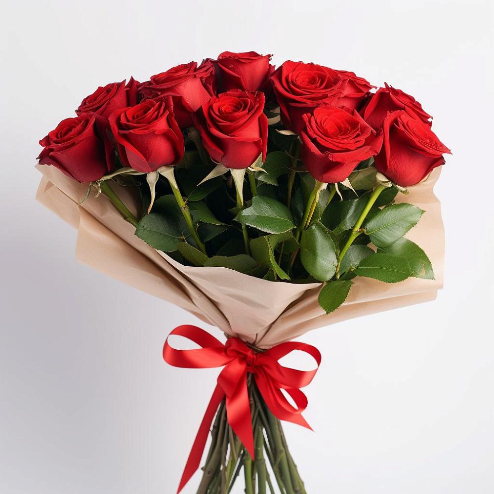 Букет 11 Красных роз Эдлесс Лав в Волжанце